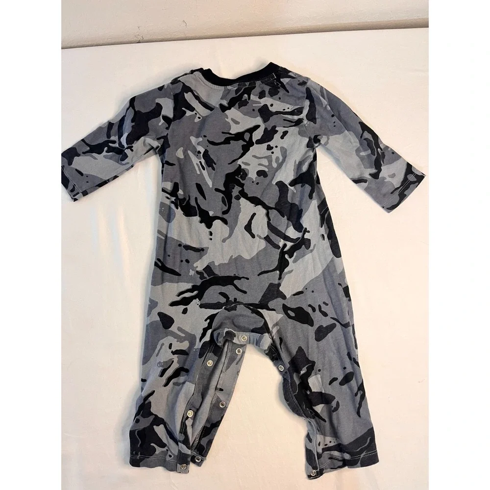 Adidas Baby Boy Jumpsuit Romper‎ 18 Month Long Sleeve Camo Black Gray White One